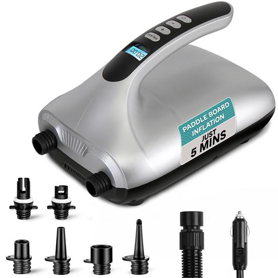 Pyle - SLPUMP30.7 , Tools and Meters , Air - Wind - Pressure , Electric Air Pump Compressor / Air Inflator& Air Deflator (for SUP Stand-Up Paddle-Boards & Water Sport Pool Inflatables)