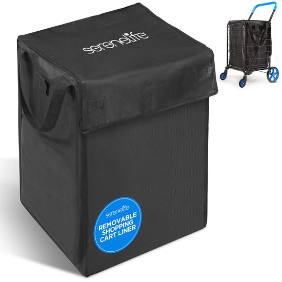 Pyle - SLSPCPART4 , Home and Office , Storage - Organization , Waterproof and Tear-Resistant 600D Oxford Fabric Removable Shopping Cart Liner for Groceries, Laundry and Luggage
