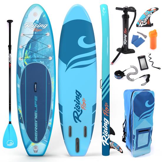 Pyle - SLSUPB518.5 , Gadgets and Handheld , Sports Training Sensors , Rising Flow Paddleboard SUP - Stand Up Water Paddle-Board w/ Waterproof Mobile Phone Case (10’ 6”)