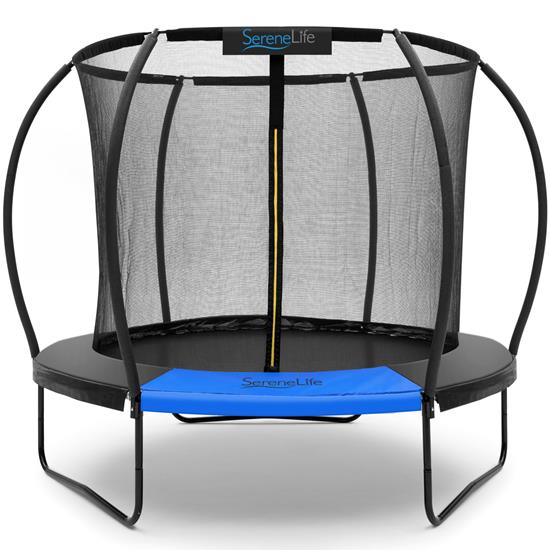 Pyle - SLTRMPK8CK , Health and Fitness , Fitness Equipment - Home Gym , 8ft Pumpkin Recreational Trampoline with Inner Enclosure for Kids / Children (Black)
