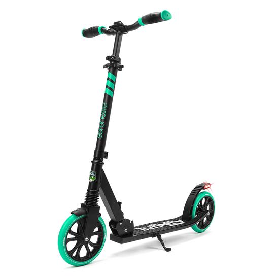 Pyle - SLTS02 , Sports and Outdoors , Kids Toy Scooters , Lightweight and Foldable Kick Scooter - Adjustable Scooter for KID and Teens , Alloy Deck with High Impact Wheels (Aqua on Black)