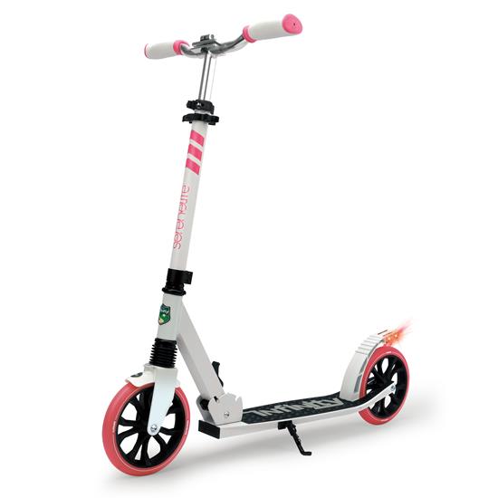 Hurtle Lightweight Foldable Kick Scooter – Red With High-Impact Wheels – HURTSRD