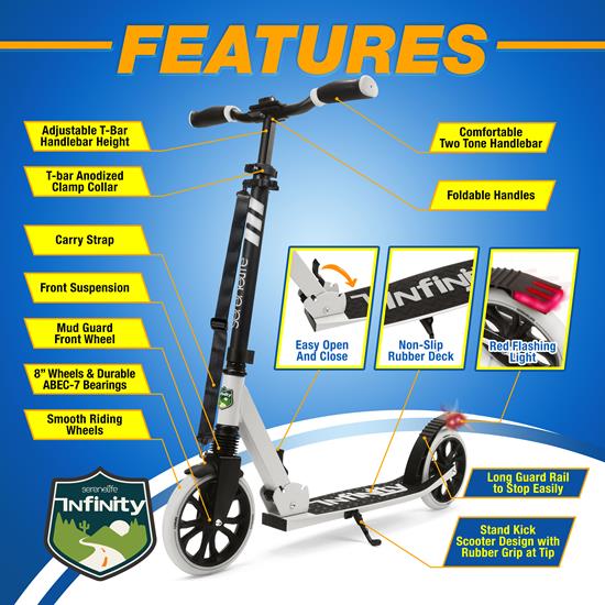 SereneLife SLTS46 Sports and Outdoors Kids Toy Scooters