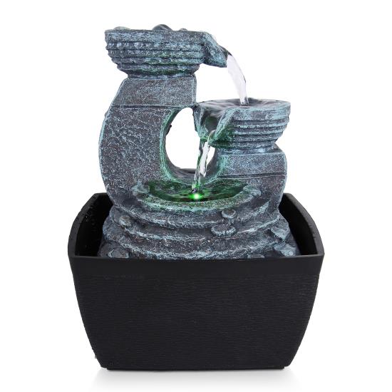 Pyle - SLTWF60LED , Home and Office , Water Fountains , Water Fountain - Relaxing Tabletop Water Feature Decoration