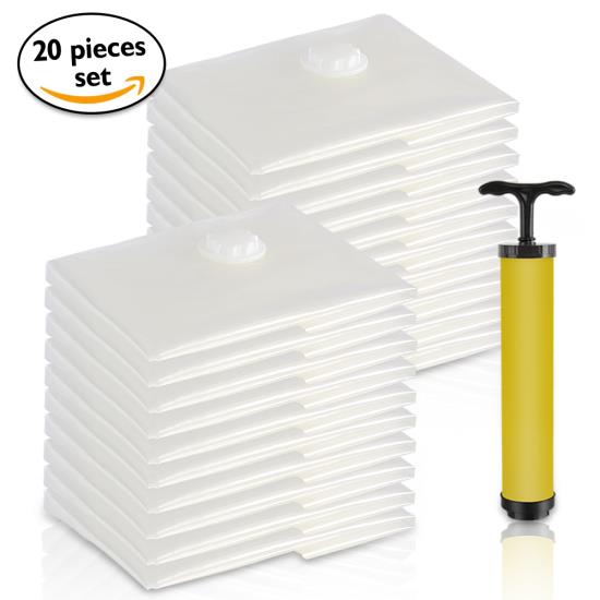 Pyle - slvbst20 , Misc , Vacuum Storage Bags - Air Tight Space Saver Bag Bundle (20 Bags)