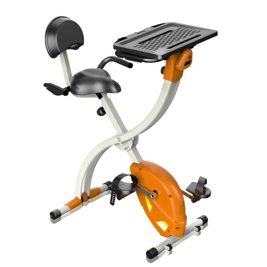 Pyle - SLXB2 , Home and Office , Fitness Equipment - Home Gym , Home/Office Exercise Bike - Upright Bicycle Pedaling Fitness Machine with Laptop Tray