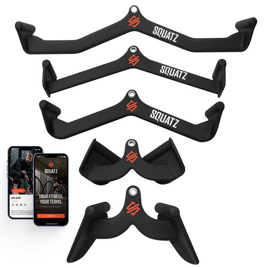 Pyle - SQTBS1.6 , Home and Office , Fitness Equipment - Home Gym , Health and Fitness , Fitness Equipment - Home Gym , 5 Pcs. LAT Pulldown Attachment, Weight Machine Accessories