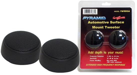 Pyle - TW1193A , On the Road , Tweeters , 2'' 100 Watt Surface Mount Tweeter