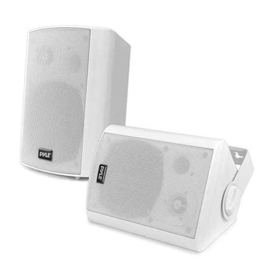 Pyle - UPDWR51BTWT , Home and Office , Home Speakers , Wall Mount Waterproof & Bluetooth 5.25'' Indoor / Outdoor Speaker System, White