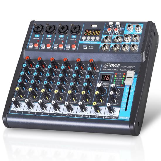 Pyle - UPMXU83BT , Sound and Recording , Mixers - DJ Controllers , 8-Ch. Bluetooth Studio Mixer - DJ Controller Audio Mixing Console System