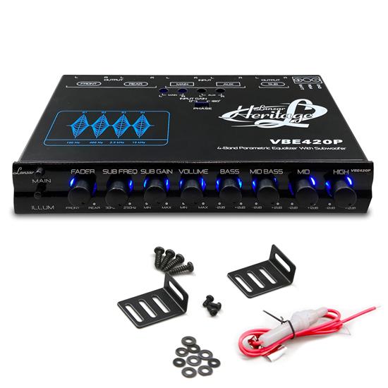 Pyle - VBE420P.5 , Sound and Recording , Equalizer - Crossover  , 4 Band Parametric Equalizer with Subwoofer Gain Control